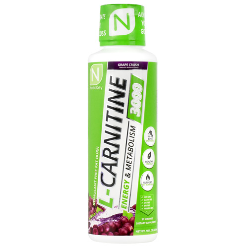 Nutrakey Liquid L-Carnitine 3000 Grape Crush 31/Serv