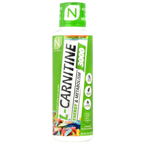 Nutrakey Liquid L-Carnitine 3000 Sour Gummy 31/Serv
