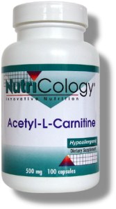 Nutricology Acetyl L-Carnitine, 500 Mg, Vegicaps 100