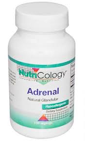 Nutricology Adrenal, Natural Glandular, 150 Veggie Caps