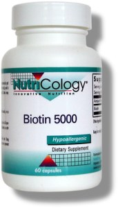 Nutricology Biotin 5000, Vegicaps 60