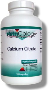 Nutricology Calcium Citrate, Vegicaps 180