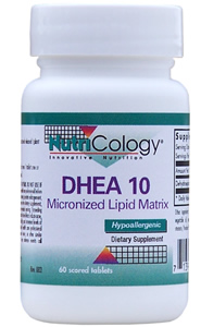 NutriCology DHEA 10 mg Micronized Lipid Matrix 60 Scored Tabs