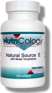 Nutricology Natural Source E,Softgels 120
