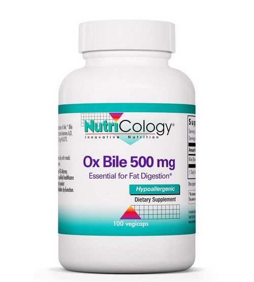 Nutricology Ox Bile, 500mg/100vcaps