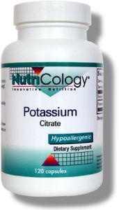 Nutricology Potassium Citrate, Vegicaps 120