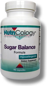 Nutricology Sugar Balance F., Vegicaps 90     TEMPORARILY UNAVAILABLE