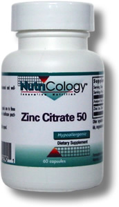 Nutricology Zinc Citrate 50 Mg, Vegicaps 60
