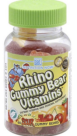Nutrition Now Rhino Sour Gummy Bear Vit 60 Chew