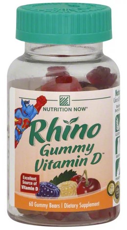 Nutrition Now Rhino Vitamin D Bears 60 Chew