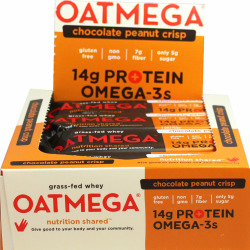Oatmega - Chocolate Peanut Butter Crisp Omega-3 Protein Bars 12 Count 14 G-OUT OF STOCK