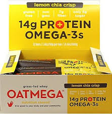 Oatmega - Lemon Chia Crisp Omega-3 Protein Bars 12 Ct 14 g-UNAVAILABLE