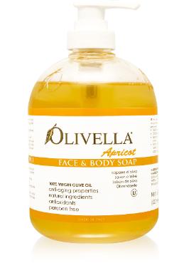 Olivella Liquid Soap Apricot 16.9 OZ