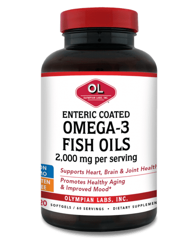 Olympian Labs Enteric Coated Omega 3 Fish Oils 2 g 120 softgel