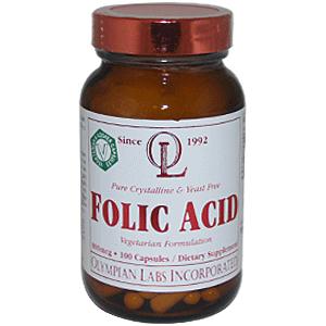 Olympian Labs Folic Acid 800mcg 100 caps