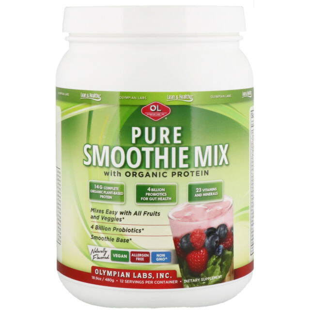 Olympian Labs Pure Smoothie Mix with Organic Protein 16.9 ounce