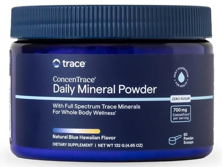 Trace Minerals Daily Minerals Powder 132g Natural Blue Hawaiian Flavor 60 Servings