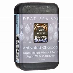 One with Nature - Activated Charcoal Dead Sea Spa Bar Soap 7 oz.