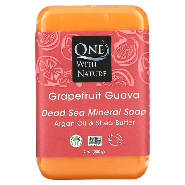 One With Nature Deadsea Mineral Bar Grapefruit Guava 7 oz