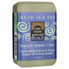 One with Nature - French Green Clay Dead Sea Spa Bar Soap 7 oz.