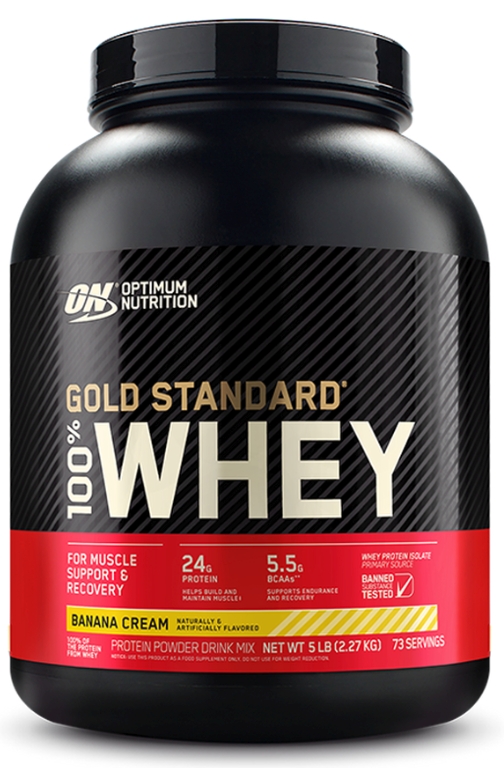 Optimum Nutrition - 100% Whey Gold Banana Crm 5Lb