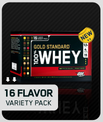 Optimum Nutrition - Gold Standard 100% Whey Variety Pack 16 packets Temporarily Unavailable