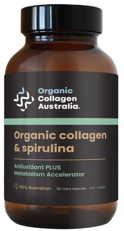 Organic Collagen Australia Pure Collagen w/ Spirulina 120 capsule