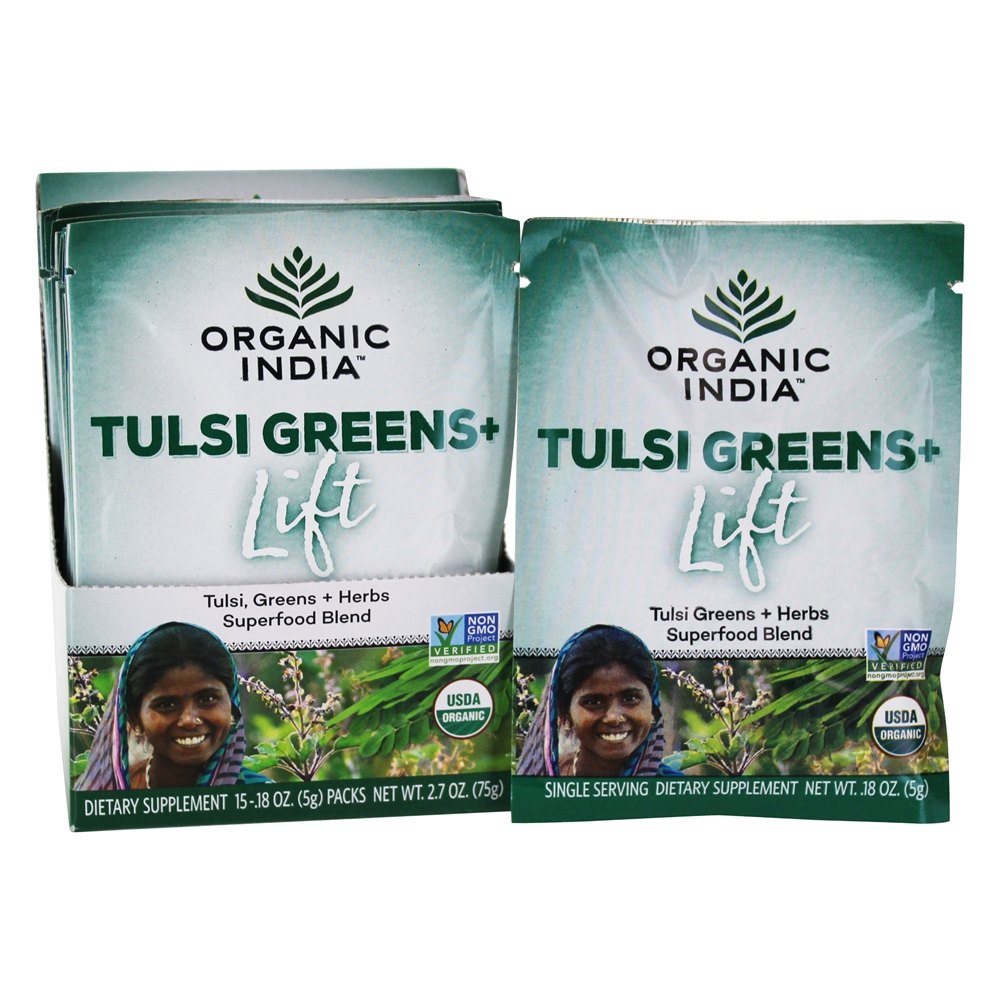 Organic India Tulsi Greens Lift Box 15 pkt