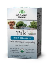 Organic India Tulsi Tea India Breakfast w/Caffeine 18 bag