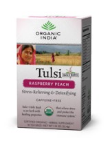 Organic India Tulsi Tea Raspberry Peach 18 bag-OUT OF STOCK