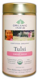 Organic India Tulsi Tea Sweet Rose Canister 3.5 ounce