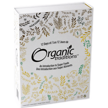 Organic Traditions 12 Days of Superfood Teas And Lattes Advent Gift Box 12 unit
