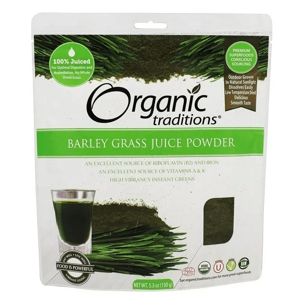 Organic Traditions Barley Grass Juice Powder 5.3 ounce