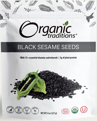 Organic Traditions Black Sesame Seeds 8 ounce