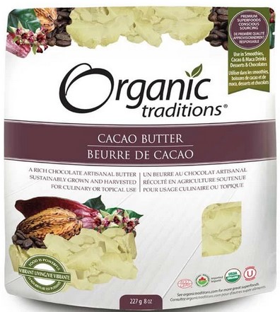 Organic Traditions Cacao Butter 8 ounce-UNAVAILABLE