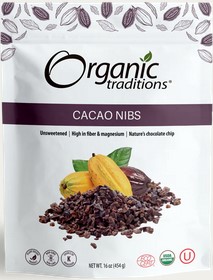 Organic Traditions Cacao Nibs 16 ounce