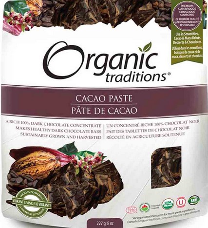 Organic Traditions Cacao Paste 8 ounce