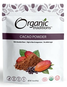 Organic Traditions Cacao Powder 16 ounce
