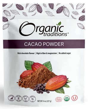Organic Traditions Cacao Powder 8 ounce