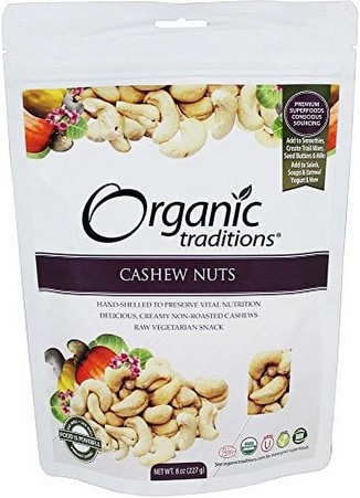 Organic Traditions Cashew Nuts 8 ounce