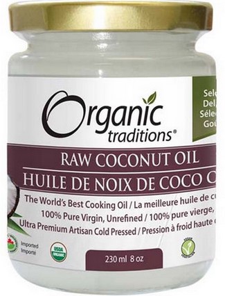 Organic Traditions Coconut Oil 8 ounce