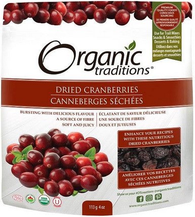 Organic Traditions Cranberries Dried 4 ounce