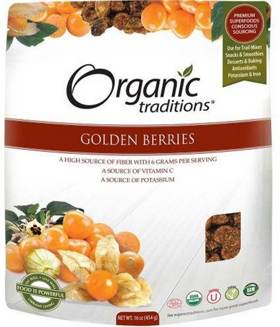 Organic Traditions Golden Inca Berries 16 ounce
