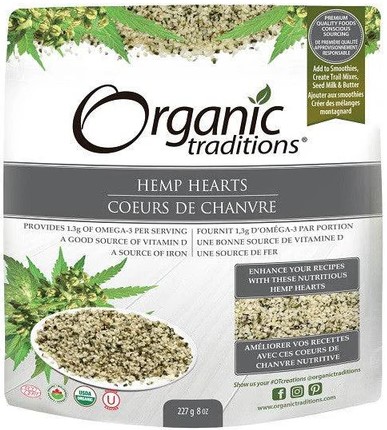 Organic Traditions Hemp Hearts 8 ounce