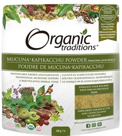 Organic Traditions Kapikacchu Powder Mucuna 7 ounce