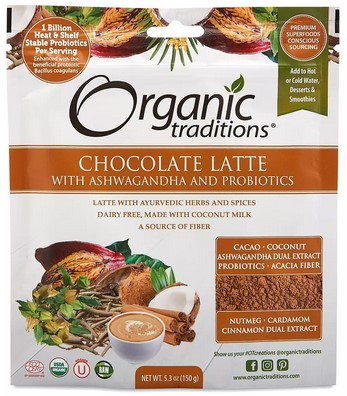 Organic Traditions Latte Chocolate With Probiotics 5.3 ounce