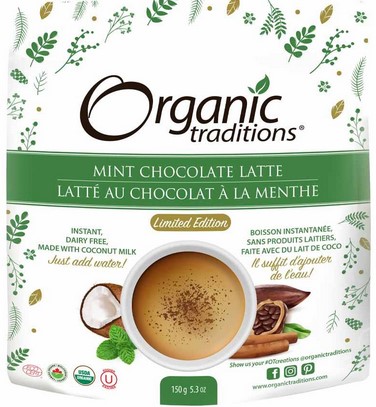 Organic Traditions Latte Mint Chocolate Latte  5.3 ounce