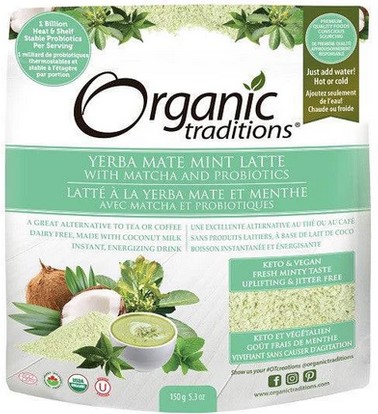 Organic Traditions Latte Mint Mate 5.3 ounce
