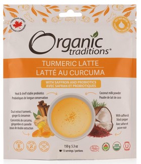 Organic Traditions Latte Turmeric with Probiotics 5.3 ounce