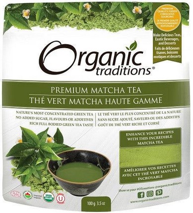 Organic Traditions Matcha Tea Premium 3.5 ounce